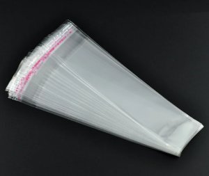 8SEASONS 200 Clear Self Adhesive Seal Plastic Bags 16x3.5cm (B08986)