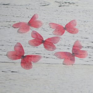 8SEASONS Organza DIY & Craft Ethereal Colorful Butterfly Animal Handmade Jewelry Accessories 5cm x3cm - 5x4cm, 5 PCs