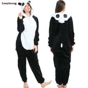 Adults Panda Pajamas Unicorn Onesie Women Sleepwear Stitch Nightwear Mens Overalls Winter Animal Kigurumi Cosplay Pyjamas Hooded