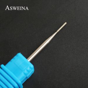 ASWEINA 1Pcs 0.9MM Diamond Tiny Head Rotary Nail Salon Drill Bits Mounted On Nail Machine tools Electric Burr Milling Cutte