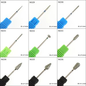 ASWEINA 7 Type Diamond Nail Drill Milling Cutter Device Bit Tool Nail Files Electric Manicure Drill Accessory Nail Salon Tools