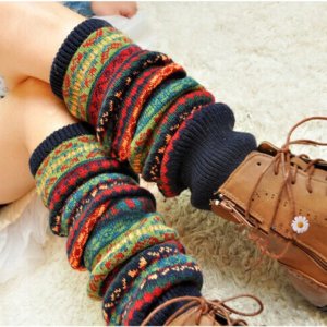 Bohemis Ladies Winter Over Knee Long Knit Crochet Leg Warmers Legging Stocking Dropshipping Wholesale