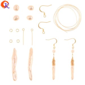Cordial Design 1Set DIY Making/Jewelry Accessories Pack/Natural Pearl/Genuine Gold Plating/Hand Made/Drop Earring Findings
