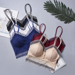 EFINNY Woman Sexy Embroidered Lace Tube Top Female Lace Camisoles Sexy Bra Tops