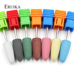 ERUIKA 1PC Rubber Silicon Carbide Nail Drill Bit Flexible Polisher Manicure Machine Nail Accessories Electric Nail File