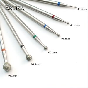 ERUIKA 6pcs Ball Diamond Nail Drill Milling Cutter for Electric Manicure Machine Rotary Burr Nail Gel Cuticle Clean Accessories