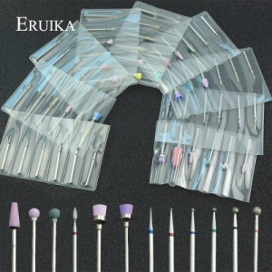 ERUIKA 9 Types Nail Drill Set Milling Cutter for Manicure Electric Machine Rotary Bits Cuticle Clean Tools Pedicure Accessories