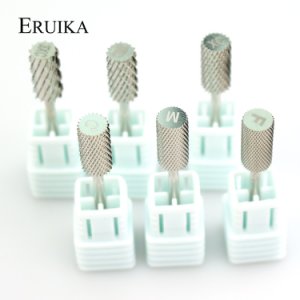 ERUIKA AAAA Top Quality Sliver Tungsten Carbide Nail Drill Rotary Manicure Bits Burr Accessories Milling Cutter Nail Art Tools