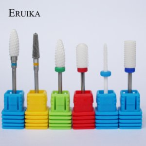 ERUIKA Ceramic Nail Drill Bit Pedicure Machine Remove Calluses Bit Tools Electric Drill 3/32 Shank Manicure Nail Art Tools