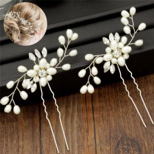 Fashion Wedding Crystal Pearl Hair pins For  Bridal Hair Accessories Fashion Women Hair Clips Many Wedding Hair Jewelry