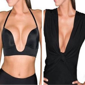 Formal dress all-match sexy invisible women's underwear bra Convertible Straps Solid Deep unlined Plunge U shape Push Up Bras
