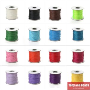 Free shipping Waxed Cotton Cord 1MM Thread Cord String Strap 100Yards per Roll Necklace Rope DIY Jewelry Making