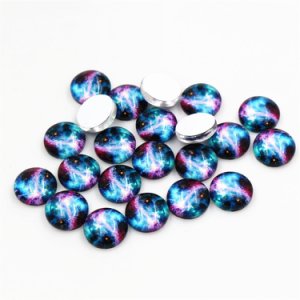 Hot Sale 50pcs 8mm 10mm Mix Colors Nebula Mixed Handmade Glass Cabochons Pattern Domed Jewelry Accessories Supplies