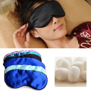 Hot Soft Relax Blindfold Cover Patch Imitation Silk Sleep Eye Mask Padded Shade Travel Aid Beauty Tools Eye Relax Massager