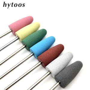 HYTOOS 12*24mm Silicone Pedicure Drill Bit 3/32 Rotary Burr Bits For Manicure Drill Accessories Foot Polishing Tools-F1024K