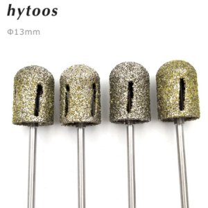 HYTOOS 13mm Diamond Drill Bit 3/32 Rotary Burr Foot Cuticle Clean Manicure Pedicure Tools Drill Accessories Nail Mills