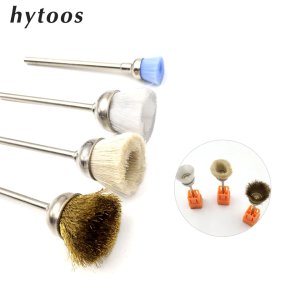HYTOOS 1PCS Nail Drill Bits Copper Wire Cleaning Brush 3/32'' Rotary Manicure Electric Drills Accessories Nail Art Tools