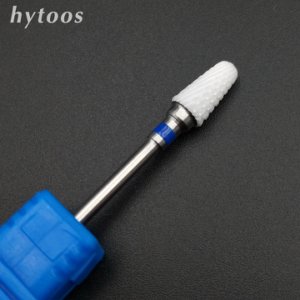 HYTOOS 3 Type Bullet Ceramic Nail Drill Bit Rotary Burr Cutter Bits For Manicure Drill Accessories Nail Beauty Tools-L0611TB