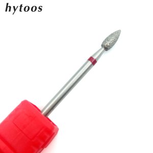 HYTOOS Cone Diamond Nail Drill Bit 3/32 Rotary Burr Manicure Cutters Drill Accessory Nail Beauty Tool Nail Mill-GD0307D