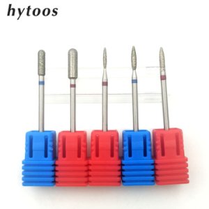 HYTOOS HOT Diamond Nail Drill Bit 3/32 Rotary Burr Manicure Cutters Pedicure Tools Electric Drill Accessories Nail Mills
