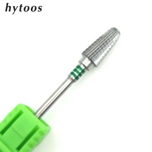 HYTOOS Tungsten Carbide Nail Drill Bit 3/32 Foot Cuticle Clean Bits For Manicure Pedicure Electric Nail Drill Accessories