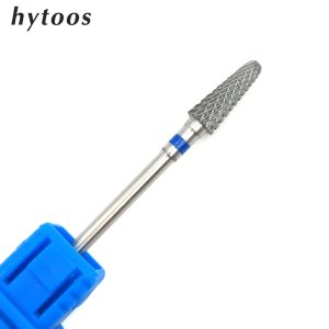 HYTOOS Tungsten Carbide Nail Drill Bit 3/32 Rotary Burr Bits For Manicure Nail Drill Accessories Nail Beauty Tool-L0413P