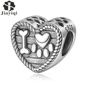 Jiayiqi 2019 Fashion Silver 925 Jewelry Sterling Silver Charms European Beads Accessories Diy Bracelet Necklace For Women