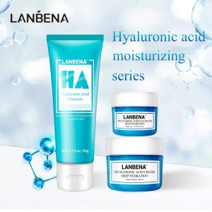 LANBENA Hyaluronic Acid Moisturizing Series Face Cream Hydration Eye Remove Fine Lines Facial Cleanser Maintain PH balance Skin