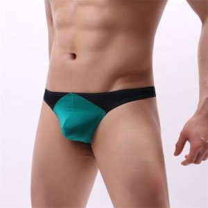 Low Rise Guy Men Thongs summer ice silk seamless underpants male casual G-String for men sexy big size shorts men's underwear
