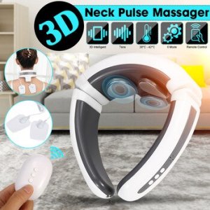 Magnetic Pulse Neck Massager for Neck Pain Relief Health Care Relaxing Health Deep Tissue Cervical Massage Remote Control