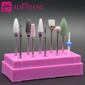 MAOHANG 1pcs Super ceramic carbide milling cutter nail drill bits silicone polishing cuticle skin clean clean brush tools