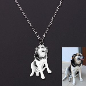 MEIBEADS Stainless Steel Custom Cat Dog Animal Photo Necklace Pendants DIY Custom Photo Pendant Commemorative Necklace