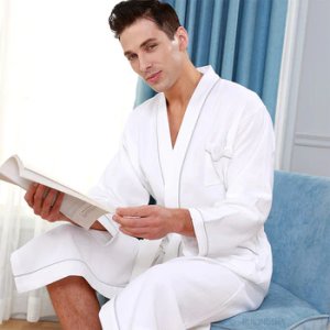 Men 100% Cotton Kimono Sweat Towel Bathrobe Summer Plus Size Waffle Bath Robe Mens Robes Hotel Sleepwear for Women Dressing Gown