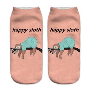 New sloths 3D printed women socks cotton ankle socks for ladies Korean harajuku Socks