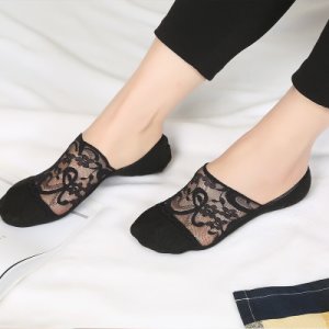 New Transparent Short Lace Socks Women Summer Hollow Out Boat Socks Slippers Female Soft Low Invisible Socks Ped