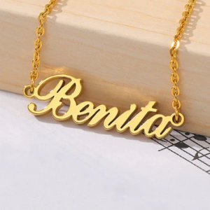 Personalized Custom Name Necklaces For Women Men Rose Gold Silver Color Stainless Steel Chain Nameplate Pendant Necklace Jewelry