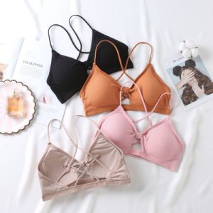 Removable Chest Pad Tube Tops Sweet Bow Tanks Top Women Cropped Padded Bra