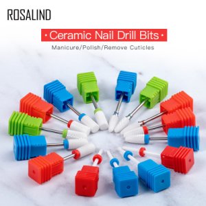 ROSALIND Manicure Machine Pedicure Nails Accessories Nail Drill Bit For Electric Drill Ceramic Milling Cutter Manicure Tools