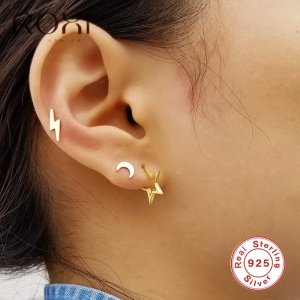 ROXI 925 Sterling Silver Exquisite Star Stud Earrings for Women Jewelry Hollow Five-pointed Star Earrings Piercing Ear Studs