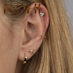 ROXI 925 Sterling Silver Stud Earrings Mini Bull Head Earrings for Women Gothic Unusual Earrings 2020 Punk Jewelry Accessories