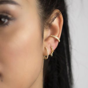 ROXI Punk Style Rivet Spike Stud Earring 925 Sterling Silver Circle Huggie Piercing Earrings For Women Fashion Jewelry oorbellen