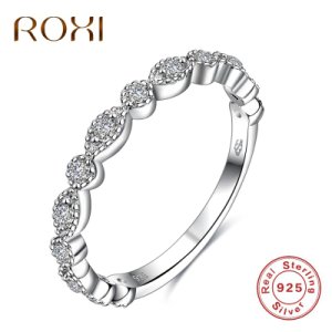 ROXI Romantic Anillos Female Ring Zircon CZ 925 Sterling Silver Engagement Wedding Band Ring for Women Fashion Jewelry