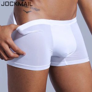 Sexy men underwear Boxer shorts Ice silk u convex soft sexy kilot male men's underpants cueca boxer homme slips Gay underwear