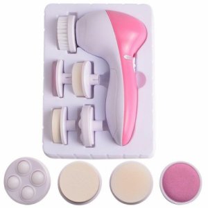 Skin Care 5-in-1 Electric Face Wash Facial Massager Beauty IInstrument Set Sonic Vibrating Device