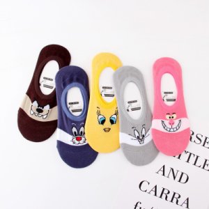 Socks for women casual kawaii cartoon socks harajuku cotton sock slippers summer female short socks 2019