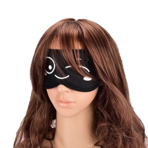 Travel Normal Eyeshade Black Cartoon Print Women Men Kids Eyeshade Sleep Eye Cover Eye Blinder Sleeping Eye Mask