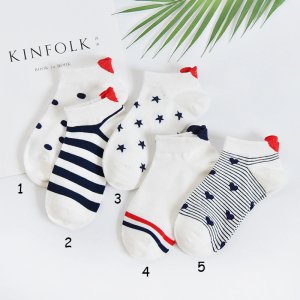 Women Korean Style Love Pattern Cotton Socks Original Concise Casual Female Ankle Socks Stylish Comfortable Breathable Sox