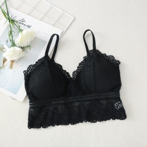 Women Push Up Bra Beauty Back Lace Top Underwear Summer Sexy Lace Tube Top With Chest Pad Bras