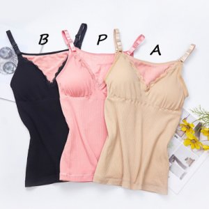 Women Sexy Lace Solid Color Thick Sling Camisoles Slim Bottoming Tank Tops Underwear