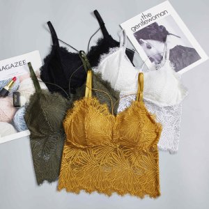 Women Tube Tops Sexy Solid Color Adjustable Bottoming Bras Sexy Lace Tube Top Beauty Back Wrapped ChestW2